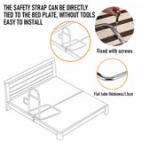 Bed Rail Safety Assist Rail for Elderly Adults with Storage Pocket &Fixing Strap V201-EBA0062BL8AU