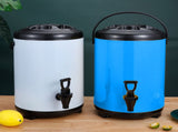 SOGA 10L Stainless Steel Insulated Milk Tea Barrel Hot and Cold Beverage Dispenser Container with VICDISPENSER10LBLU