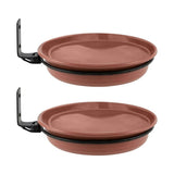 Fence Bird Feeders Tray, 2pcs Tree Mounted Wild Bird Bath, with Heavy Duty Iron Ring, for Outdoors V1366-AZ2-W-23312