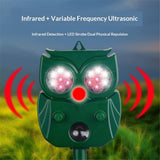 Solar Animal Repellent Outdoor, Ultrasonic Deer Repeller, Raccoon, Squirrel Deterrent Device, V1192-AZ-W-8320