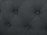 Canberra Linen Fabric Tufted Armchair in Dark Grey V1041-JSF-5007DARKGREY