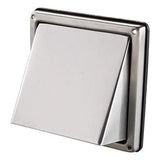 5-Inch External Extractor Wall Vent Cushioned Non Return Flap, Stainless Steel Outside Dryer Vent V1366-AZ2-W-21696