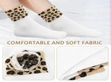 6 Pairs Women's Leopard Print Cotton Socks, Multi-Color Animal Pattern Socks, Comfortable and V1369-AZ3-W-12869