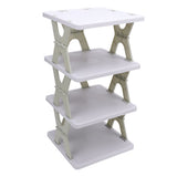 4 Tier Foldable Shoe Rack Narrow Small Space Saving Shoe Organizer for Closet Front Door Entrance V1294-YM0901-3117240300011
