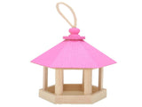Wooden Bird Feeder Hanging Hexagonal House Shape Pet Bird Feeder Garden Decoration V1294-YM0901-3111210122411