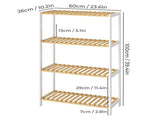 Levede Bamboo Storage Rack 4 Tier Shelf Shoe Organiser EA0285-4-AU