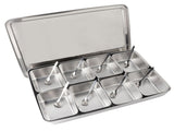 8 Grids Stainless Steel Seasoning Box Condiment Storage Containers Seasoning Jar Kitchen Utensils V1294-YM0901-3118200093811