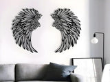 1 Pair Angel Wings Metal Mural Wall Sculpture Decor for Living Room V1294-YM0626-230419GW01-8