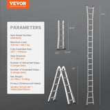 VEVOR Telescoping Ladder A Frame 16.7 FT Extension Multi-Function for Homework V952-DGNAZXYST51MOO11FV0