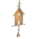 Handcrafted Houses w Bells Hanging Mobile 145cm V637-56302HSE