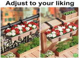 2PCS Adjustable Planter Box Brackets, Brackets for Window Boxes Planters Hanging Flower Box Holders, V1107-118-24475