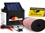 Giantz Fence Energiser 5KM Solar Powered Electric 500M Poly Rope SFC-FIK-ROPE-500M-5KM