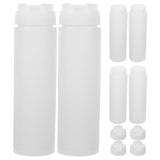 6Pcs Plastic Salad Dressing Squeeze Bottles White Kitchen Accessories V1366-AZ2-W-14308