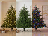 Christabelle 2.3m 7.5ft Bellewood Fir Christmas Tree Pre Lit Multi Function LED Foot Pedal Powe 112_NATBF75