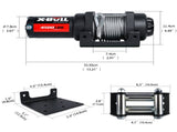 X-BULL Electric Winch 4500LBS/2041KG Steel Cable Wireless Remote Boat ATV 4WD V211-AUEB-AXEW017