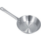 Stainless Steel Frying Pan Single Handle Fried Pan Cookware for Home induction Cooker8.7x2.0in V1294-YM0714-3118210229312