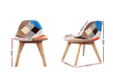 Artiss Dining Chairs Set of 4 Fabric Retro Replica DSW BA-BB-DSW-56FBX4
