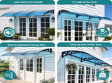 Instahut Window Door Awning 1mx3m Blue AWN-PC6-1X3-BL
