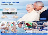 Rechargeable In-the-Ear Hearing Aids with Charging Case and LCD Display Ultra-Compact Sound V1107-CS-BLCFS