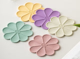 Silicone Mat - Heat Insulation & Anti-slip - Five Colors - Comes with Gold Stand - Flower Shape V1189-HB001HWG000003