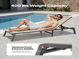 Outdoor Chaise Lounge Chair, 181 kg Weight Capacity, Foldable Sun Tanning Chair, 5 Adjustable V952-JSTYGDTYKQSKCV0XW001V0