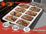 Mini Loaf Pans, Metal Reinforced Frame Silicone Bread Pans 8 Cavities Nonstick for Baking Cornbread, V1259-DP01-A-4497