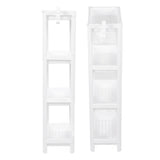 Bathroom Tower Shelf Plastic Freestanding Storage Rack Organizer Multifunctional Shelving Unit for V1294-YM0706-3112230061613