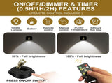 2 Pack Rechargeable LED Wall Lamp Wireless Spotlight with Remote Control, 3 Color Temperatures V1237-ZY-924-192