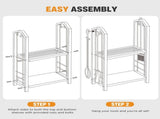 Steel Firewood Rack with Tools, Large Log Holder, 30cm Depth V178-66892