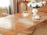 Clear Table Protector, 1.5mm Thick 24 x 48 Inch Desk Protector Mat Clear, Waterproof Plastic Table V1258-DP02-C-1313