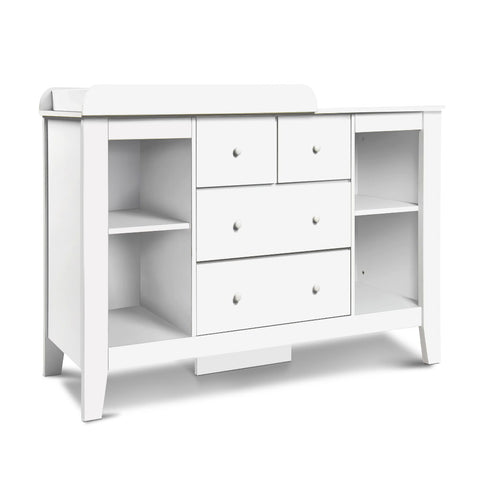 Keezi Baby Changing Table Diaper Station Drawers Chest Cabinet Nursery Furniture BABY-CHEST-WHITE-AB