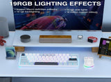 SOLAKAKA SK961 Tri-Mode Wireless RGB Backlit Mechanical Gaming Keyboardwhite&blue V1300-SK961-WHITE-BLUE