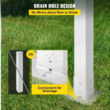 Mailbox Post, 43" High Mailbox Stand, White Powder-Coated Mail Box Post Kit, Q235 Steel Post Stand V952-YXZZCJYCGJS4346PNV0