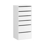 Artiss 6 Chest of Drawers Dresser Tallboy White FURNI-N-CDR-6D-WH-AB