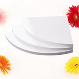 White Wood Corner Floating Shelves Wall Decor Set 3PCS for Home Office Storage and Display V1369-AZ3-W-24972