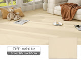 8 x Khaki & 8 x Off-White Durable & Soft Self-Adhesive Carpet Tiles - Interlocking Non-Slip V888-ELOSUNG42018