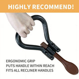 Recliner Handle Extender, Recliner Lever Extender for Lazy Boy, Heavy Duty Steel Oversized Recliner V1369-AZ3-W-08218