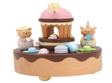 Music Box Bear and Dessert House Shape Valentine's Day Gifts Home Decoration Wooden Crafts V1294-YM0901-3115210087711