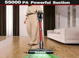 Cordless Vacuum Cleaner 8 in 1 55Kpa Powerful Suction Lightweight,LED Display,45Mins Detachable V1313-AU-A27R