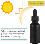 24 Pack,1oz Glass Dropper Bottle, Frosted Black Tincture Bottles with Dropper,Pretty Finish for All V1258-DP02-WO-946