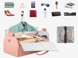 White 56-75L Large Capacity Foldable Garment Duffel Bag with Shoe Pouch - PU Leather Convertible V888-ELOSUNG42317