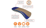 ARCHLINE 3/4 Slim Orthotics Plantar Fasciitis Insoles Balance Support Relief - EUR 44 V563-ARO170-EUR44