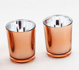 20 Pack Copper Votive Tealight Candle Holders Valentines Day Mercury Wedding Decor Glass Candlestick V382-COPPERS20