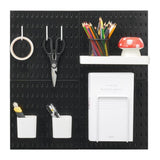 VEVOR Pegboard Combination Kit 280 x 280 mm Plastic Pegboard 4 Panels Black V952-GJGBHSSL11111EGUEV0