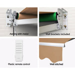 Instahut Retractable Folding Arm Awning Motorised Sunshade 4Mx2.5M Beige AWN-B-ARM-REMOTE-40X25-BEIGE