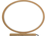 Bamboo Single Ring LED Lamp Light Modern Scandi Minimalistic - Natural V563-75165