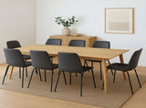Levede Stackable Dining Chairs Kitchen Grey Set of 8 CH1093-4-DGX2