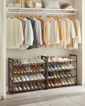 SONGMICS 8-Tier Shoe Rack Storage 32 pairs with Adjustable Shelves Bronze V227-8498402114140