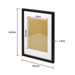 Photo Frames Collage Black A3 Picture Frame Wall Set Home Decor 3PCS V63-834041