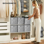 SONGMICS Storage Boxes 6 packs Non-Woven Fabric Grey V227-8498101000087